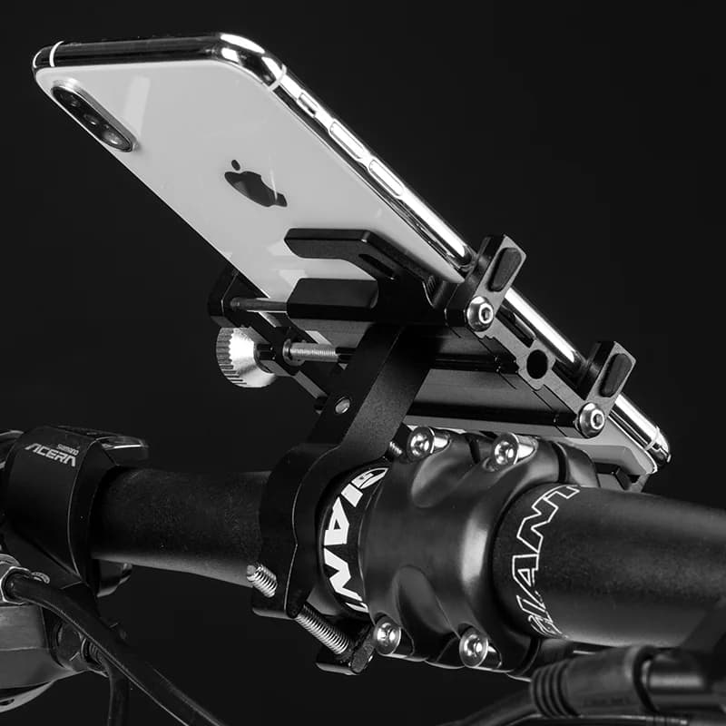 Aluminiowy uchwyt na telefon z regulacją i obrotem 360°
