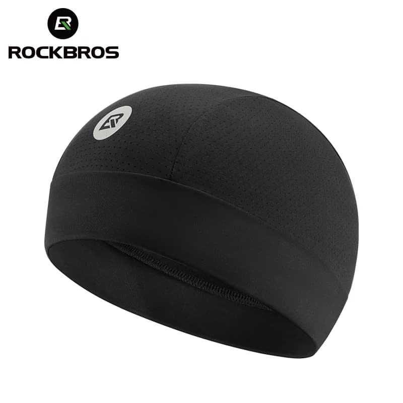 Oddychająca czapka pod kask z jedwabiu lodowego z ochroną UV