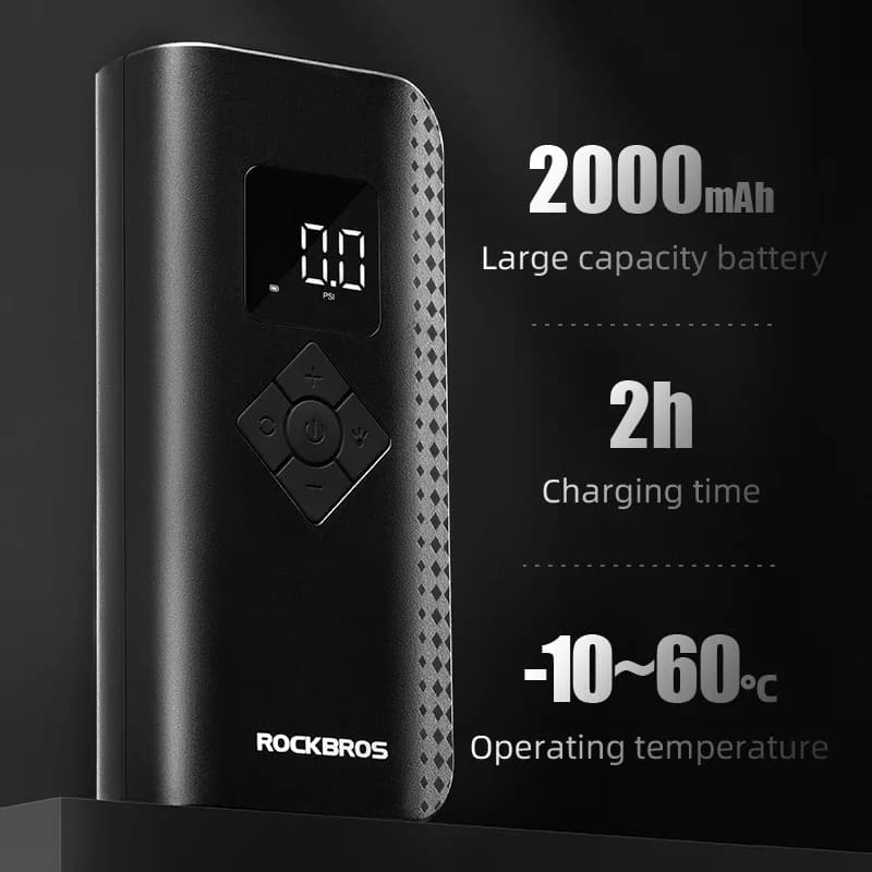 Przenośna elektryczna pompka bezprzewodowa z LED, 150 PSI