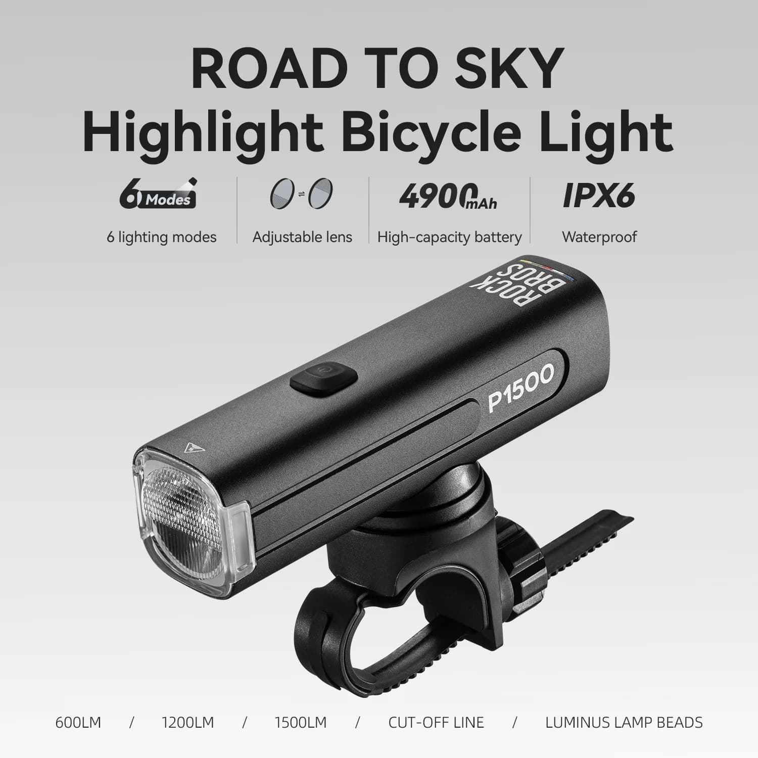 Przednia lampa rowerowa na kierownicę MTB i szosowe, wysoka jasność