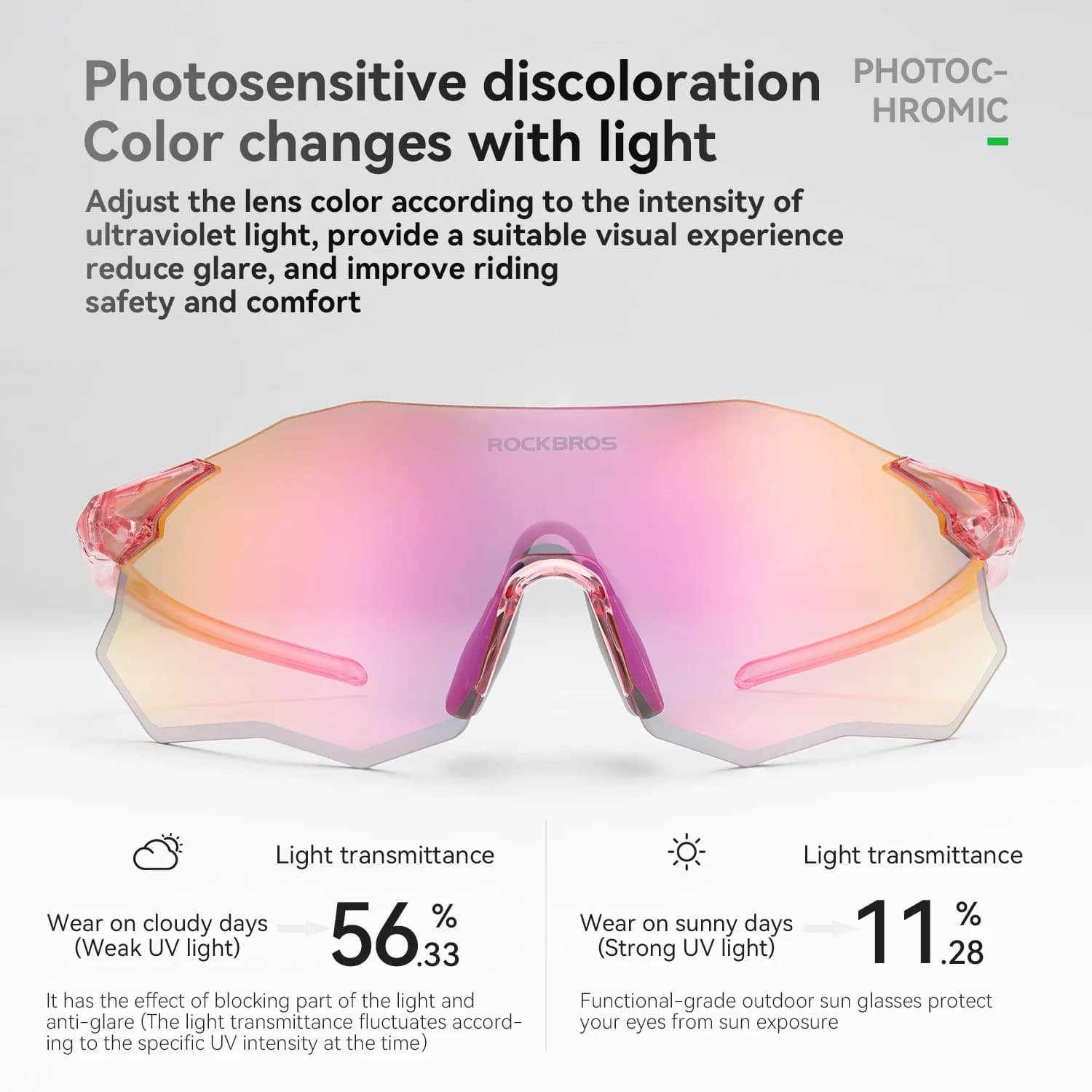 Okulary rowerowe polaryzacyjne fotochromowe UV400