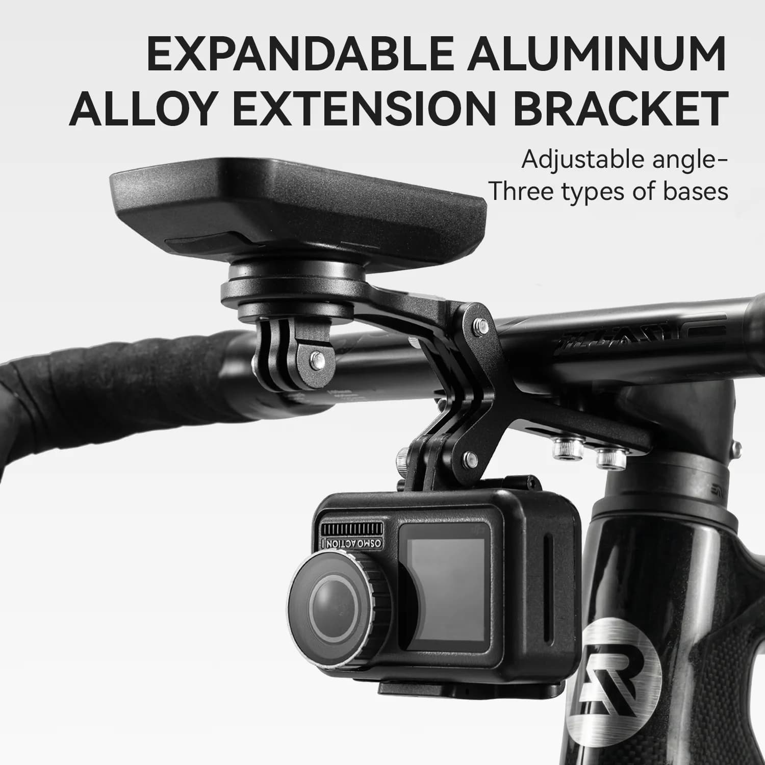 Rozsuwany uchwyt na licznik rowerowy z aluminium